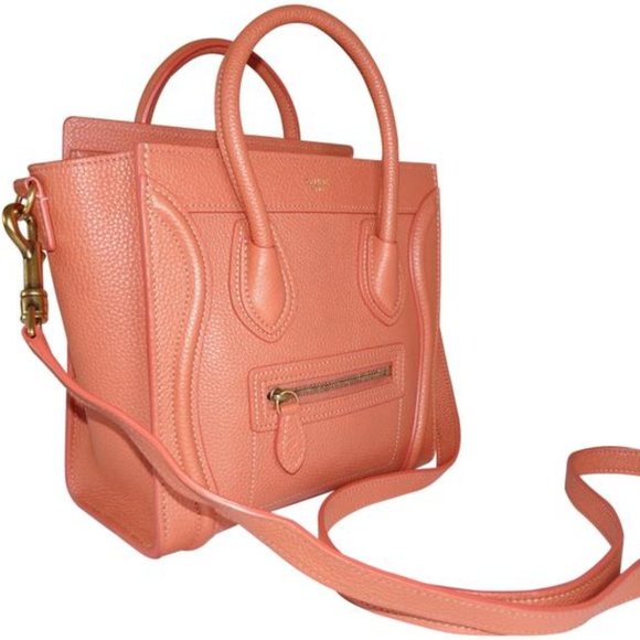 Celine Orange Caviar Leather Nano Shoulder Bag Year 2020 - Picture 13 of 14